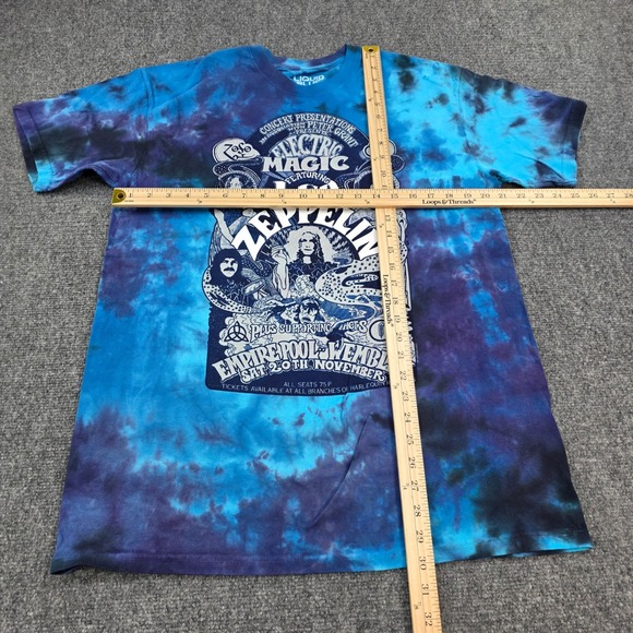 Liquid Blue Led Zeppelin Electric Magic Tie Dye T-Shirt Empire Pool Wembley - Picture 4 of 6